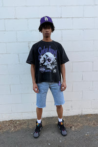 Oversized Purple "Art Heals Pain" Tee